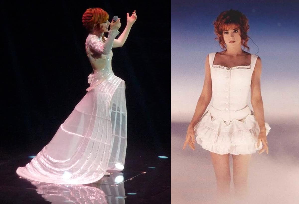 Mylène Farmer ist eine Sängerin mit ungewöhnlichen Outfits
