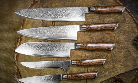 Exklusive Shirogami-Küchenmesser aus Damaszenerstahl