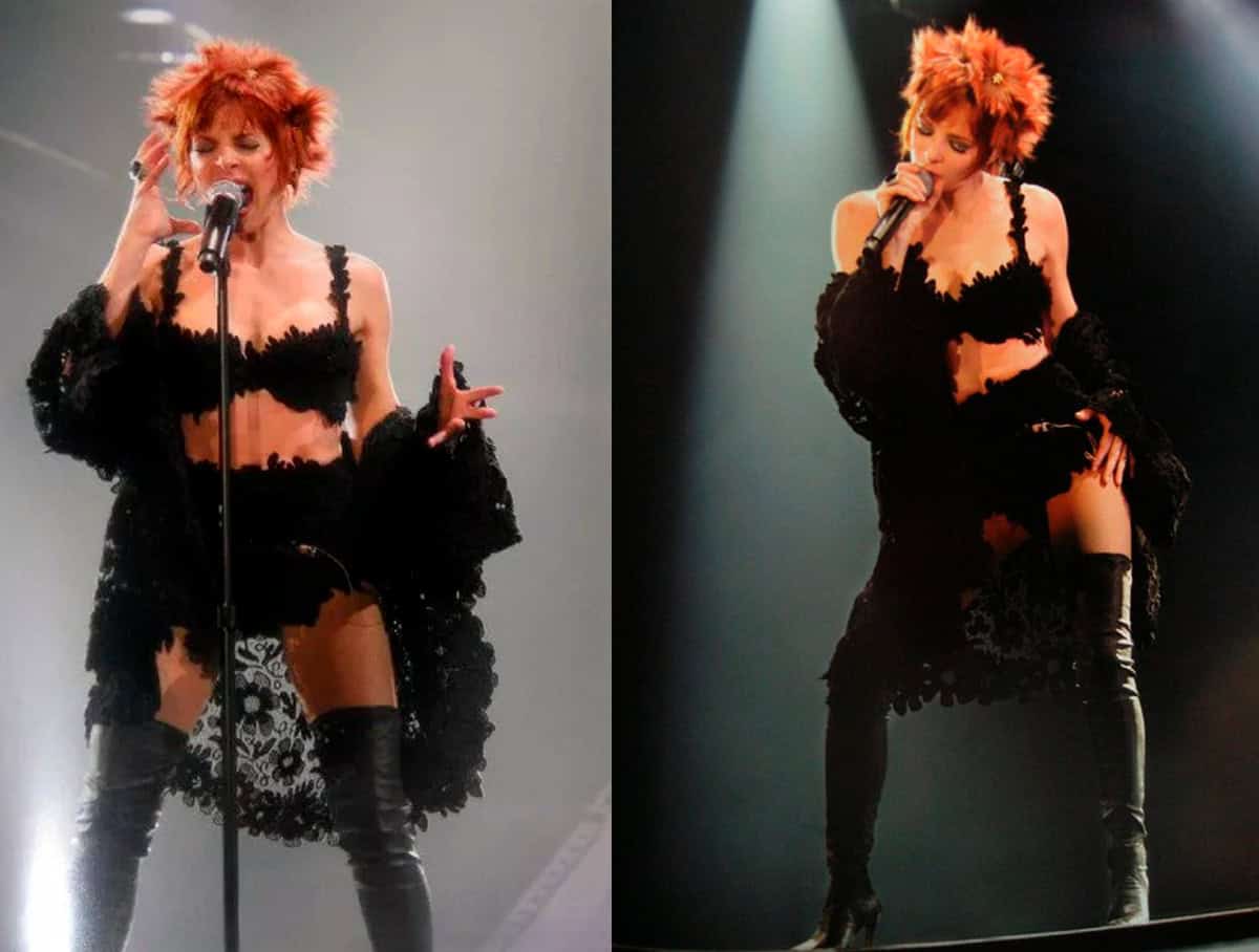Mylène Farmer ist eine Sängerin mit ungewöhnlichen Outfits