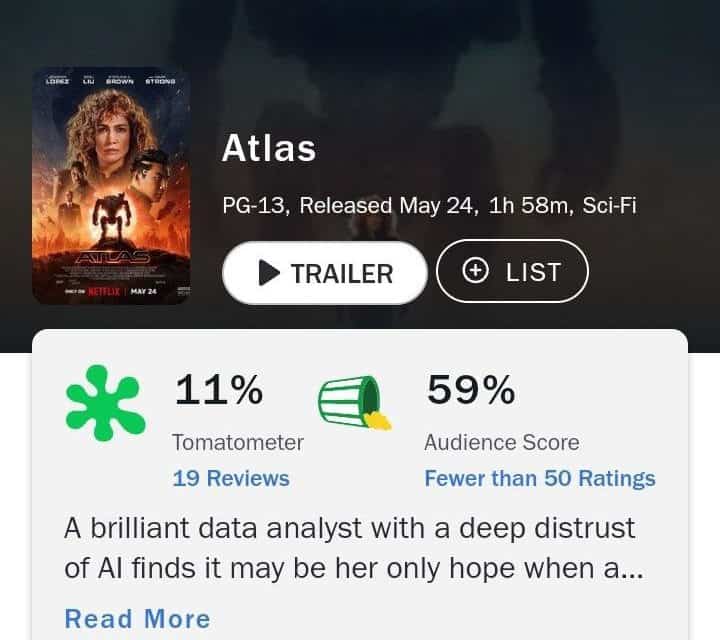 Atlas (2024): Netflix-Thriller mit gemischten Kritiken