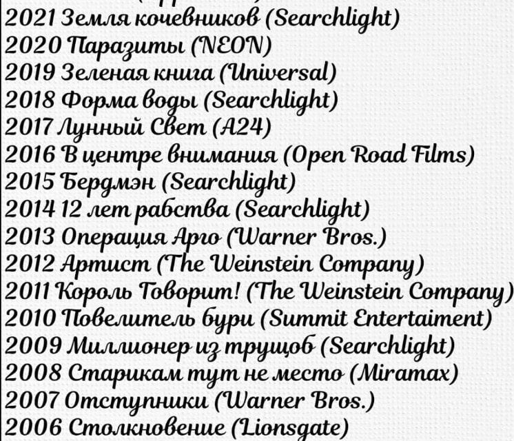 Die erfolgreichsten Filmstudios bei den Oscars seit 2000