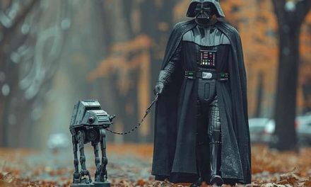 Darth Vader und AT-AT: Ein Spaziergang im Herbstwald