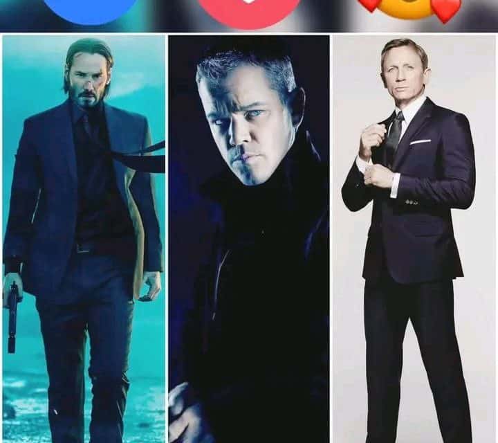 Die drei ikonischen Actionhelden: Wick, Bourne, Bond