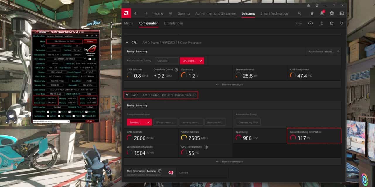 Modifikation der AMD Radeon RX 9070 steigert Gaming-Performance